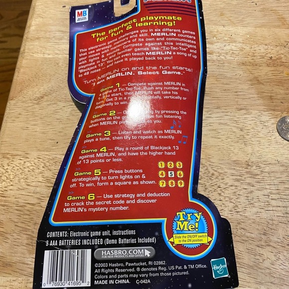 2003 MERLIN Handheld Electronic Game NEW IN SEALED PACKAGE! - Picture 2 of 2